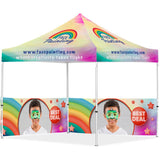 Coated Steel Sublimated Gazebo 3m x 3m - 2 Half-Wall Skins Default Title