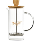 Okiyo Osu Glass & Bamboo Coffee Plunger - 350ml NATURAL