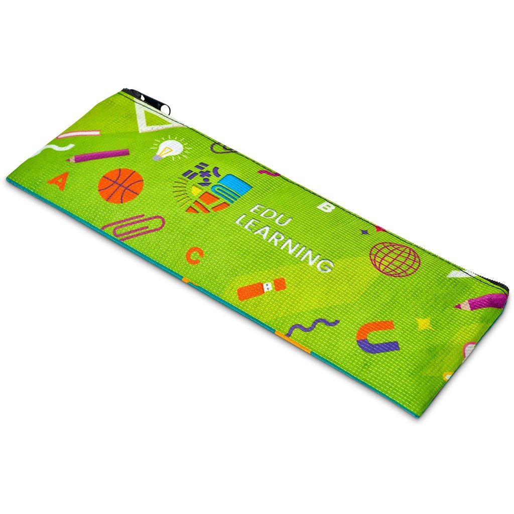Pre-Printed Sample Hoppla Parker Recycled PET Stitch-Bond Pencil Case BLACK
