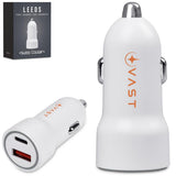 Swiss Cougar Leeds Fast Charge Car Charger SOLID WHITE