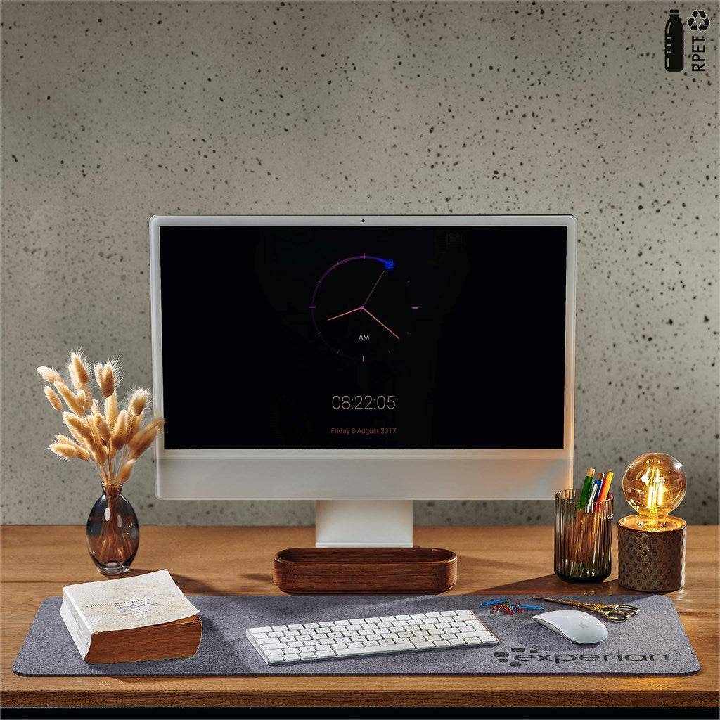 Okiyo Kaiyo Recycled PET Felt Desk Mat GREY
