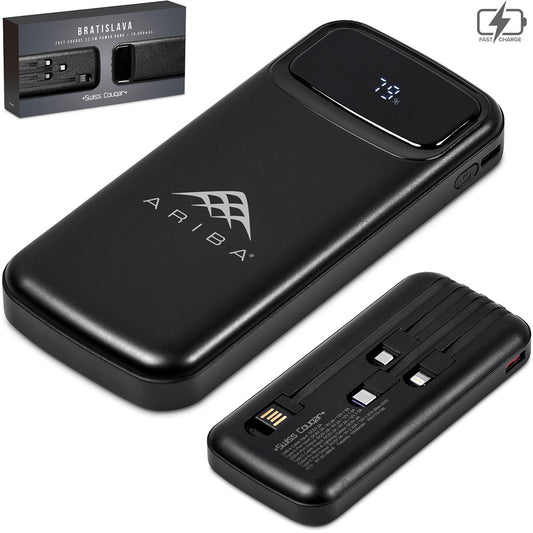 Swiss Cougar Bratislava Fast Charge 22.5W Power Bank - 10,000mAh Default Title BLACK