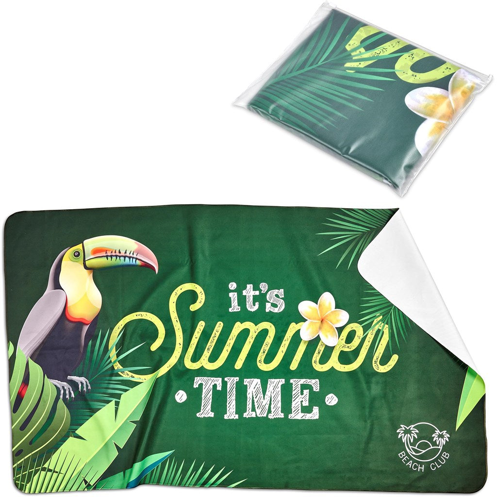 Hoppla Hula Beach Towel - Single Sided Branding SOLID WHITE