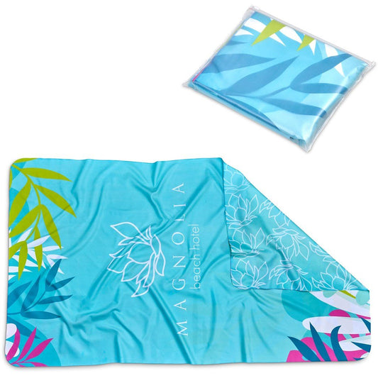 Pre-Production Sample Hoppla Hula Beach Towel - Dual Sided Branding SOLID WHITE