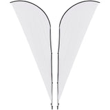 Legend 2M Sublimated Sharkfin Double-Sided Flying Banner - 1 complete unit