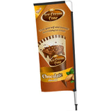 Legend 2M Sublimated Telescopic Double-Sided Flying Banner - 1 complete unit