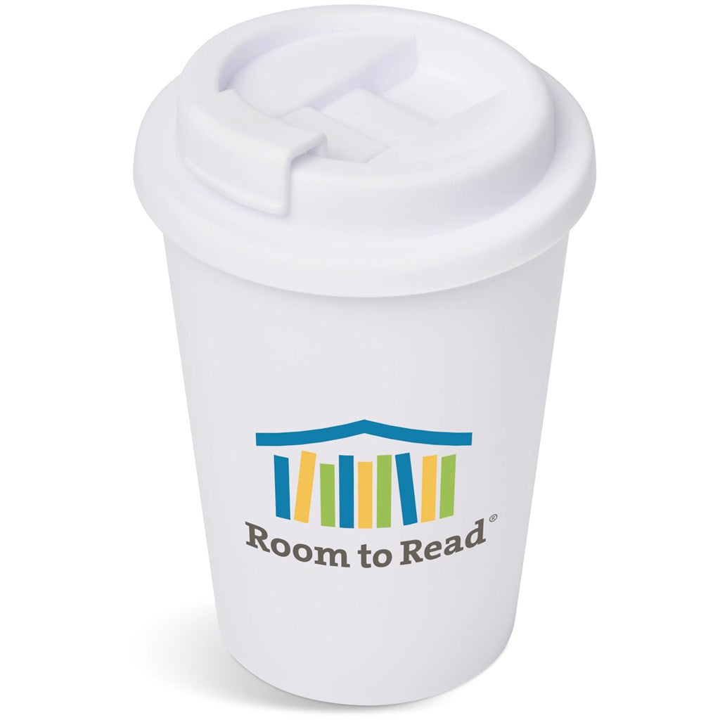 Altitude Wednesday Plastic Double-Wall Tumbler – 350ml SOLID WHITE