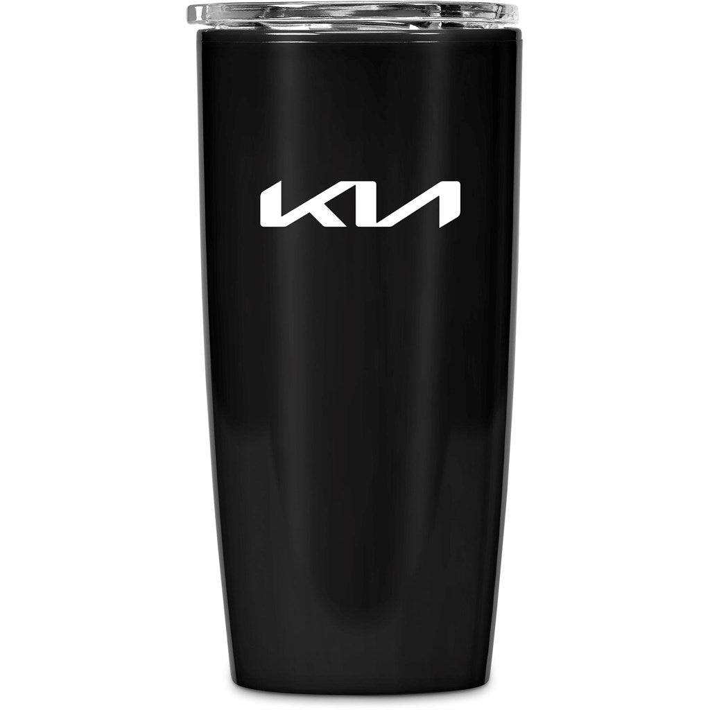 Altitude Daytona Plastic 2-in-1 Double-Wall Tumbler & Straw - 600ml BLACK