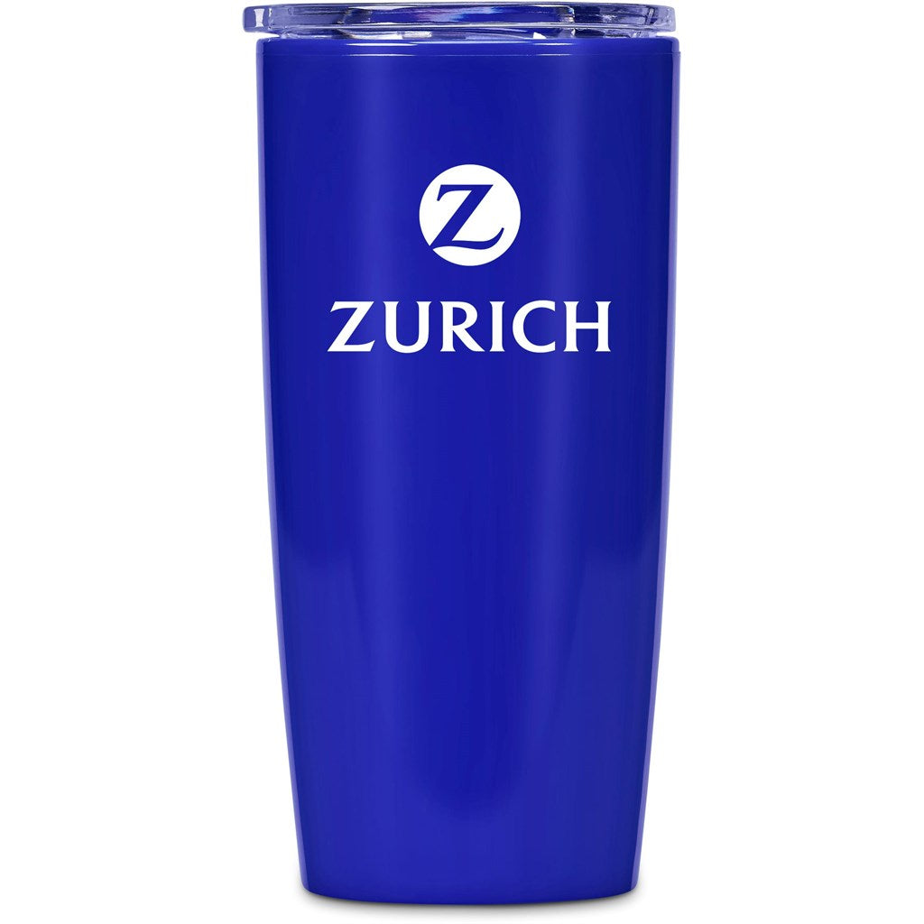 Altitude Daytona Plastic 2-in-1 Double-Wall Tumbler & Straw - 600ml BLUE