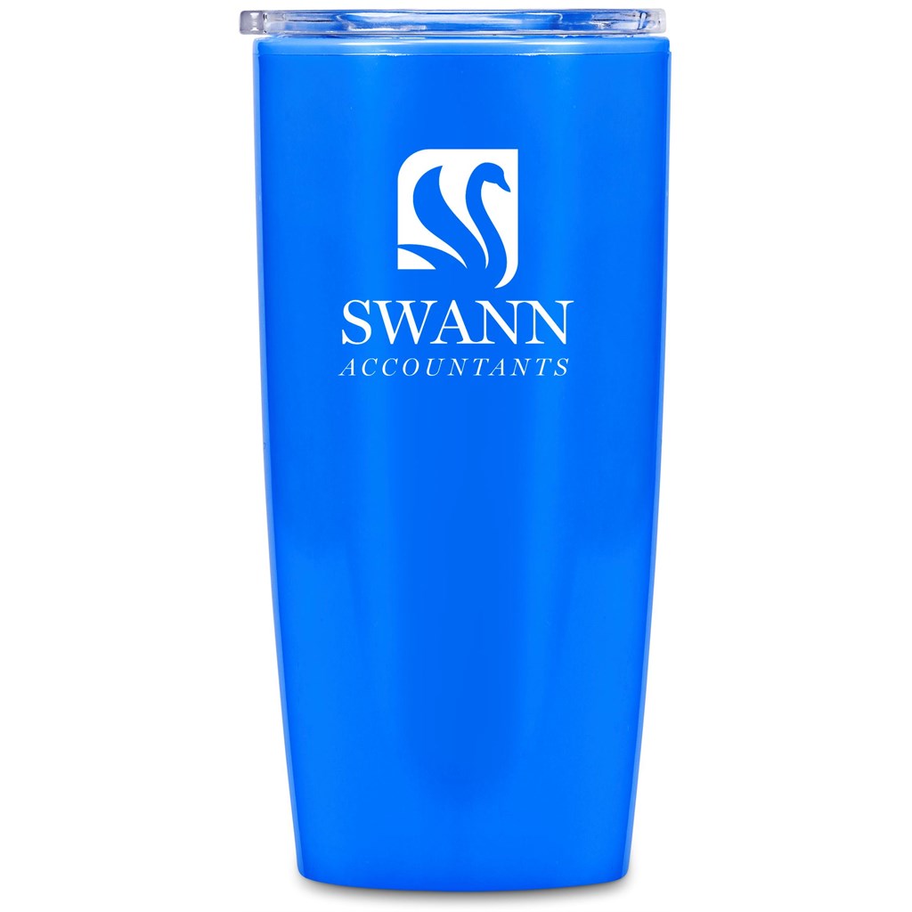 Altitude Daytona Plastic 2-in-1 Double-Wall Tumbler & Straw - 600ml OCEAN BLUE