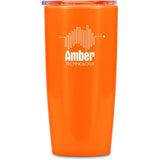 Altitude Daytona Plastic 2-in-1 Double-Wall Tumbler & Straw - 600ml ORANGE