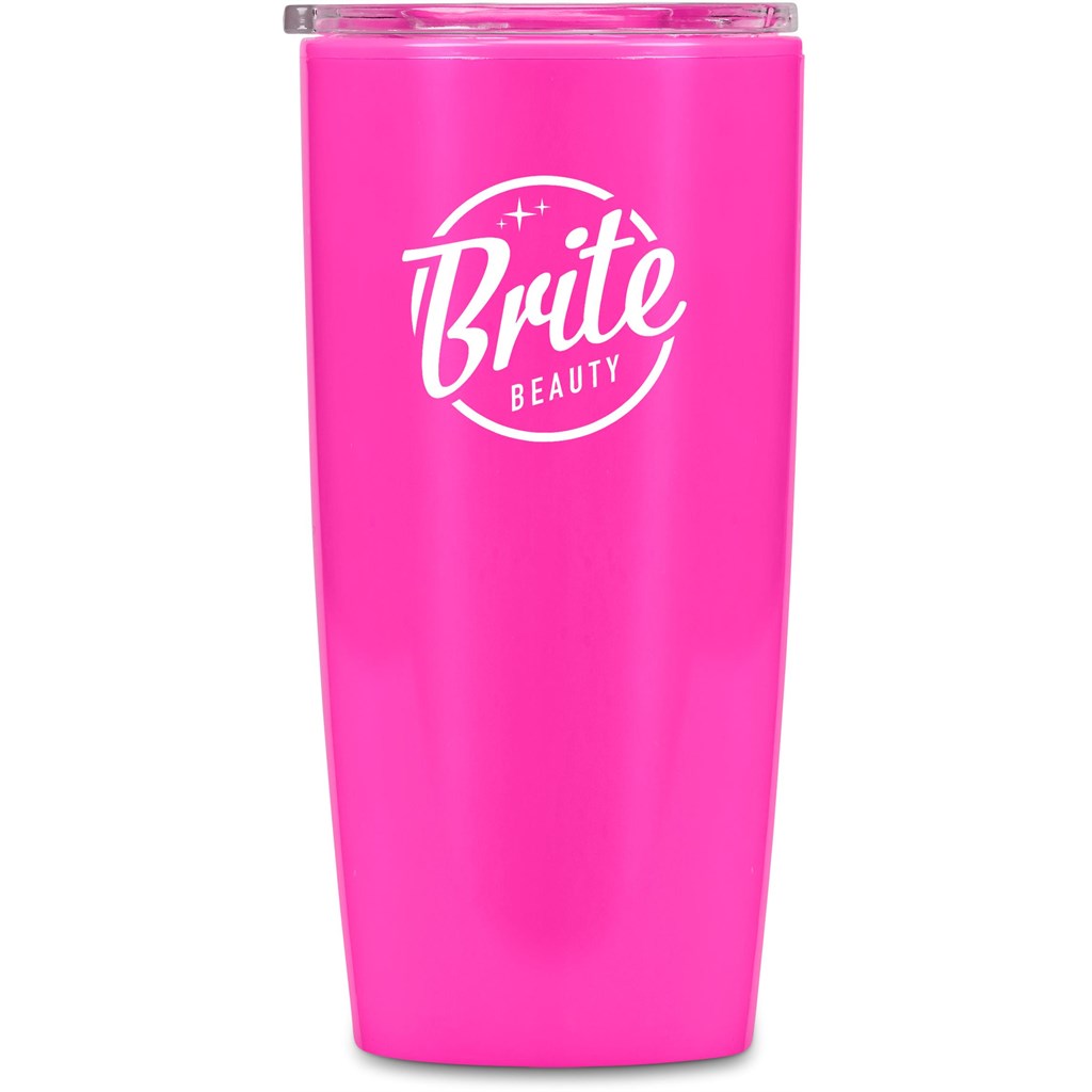 Altitude Daytona Plastic 2-in-1 Double-Wall Tumbler & Straw - 600ml PINK