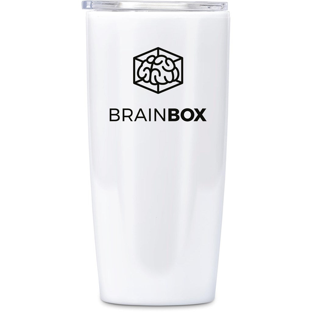 Altitude Daytona Plastic 2-in-1 Double-Wall Tumbler & Straw - 600ml SOLID WHITE