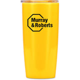 Altitude Daytona Plastic 2-in-1 Double-Wall Tumbler & Straw - 600ml YELLOW
