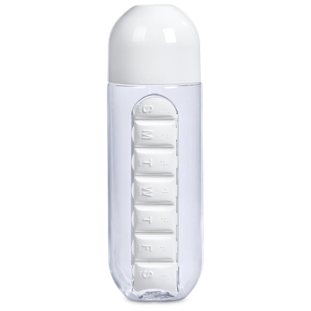 Altitude Vita-Stream Pill Box Plastic Water Bottle - 600ml