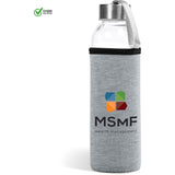Kooshty Larney Glass Water Bottle - 500ml GREY