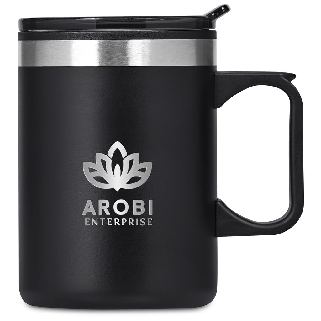Kooshty Angelo Stainless Steel & Plastic Double-Wall Mug – 360ml Default Title BLACK