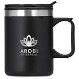 Kooshty Angelo Stainless Steel & Plastic Double-Wall Mug – 360ml Default Title BLACK