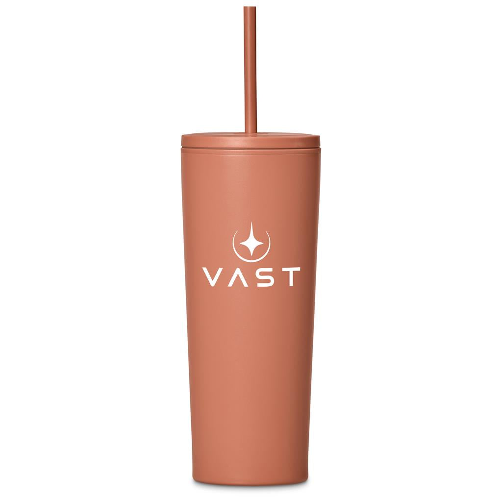 Kooshty Concorde Stainless Steel & Plastic Double-Wall Tumbler & Straw - 720ml BURNT ORANGE