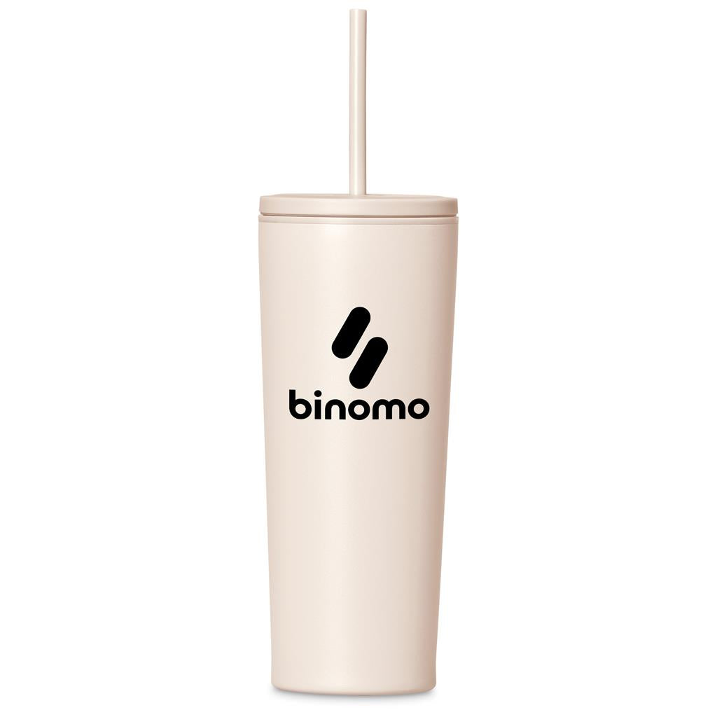 Kooshty Concorde Stainless Steel & Plastic Double-Wall Tumbler & Straw - 720ml CREAM