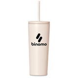 Kooshty Concorde Stainless Steel & Plastic Double-Wall Tumbler & Straw - 720ml CREAM