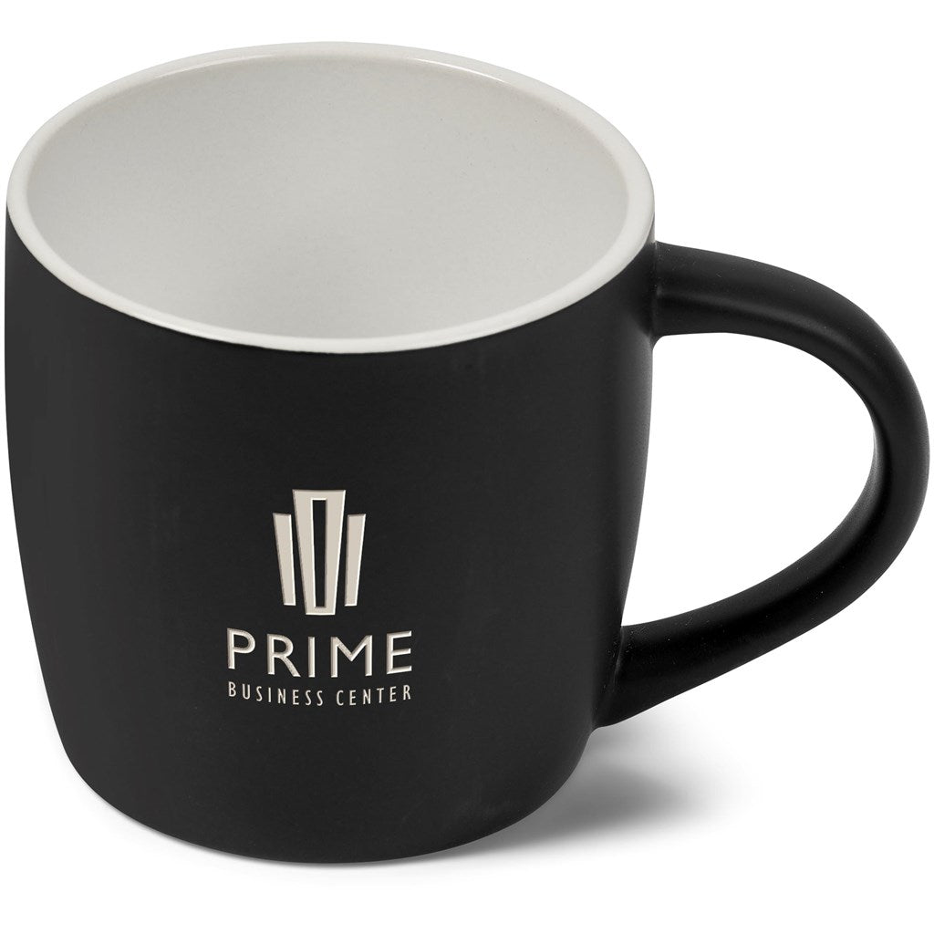 Serendipio Victoria Ceramic Coffee Mug - 280ml BLACK