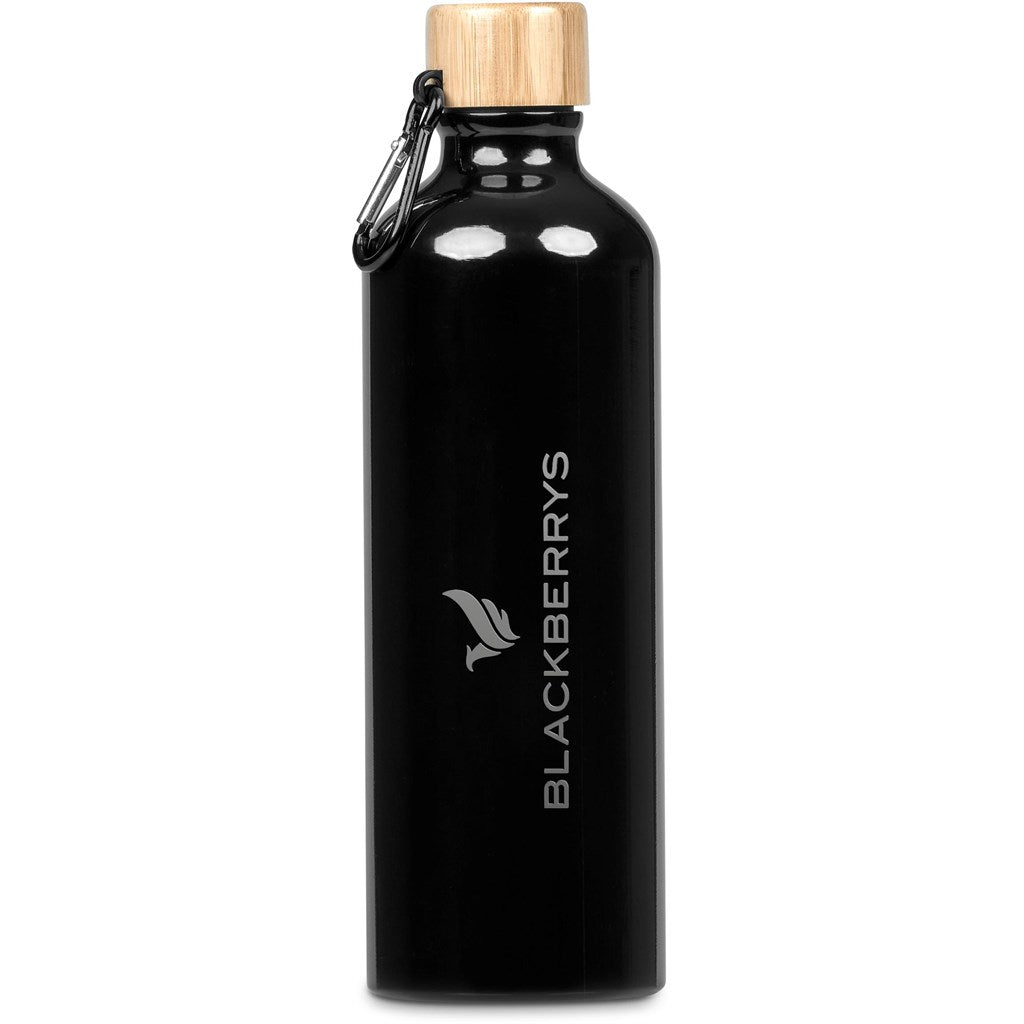 Serendipio Origen Aluminium & Bamboo Water Bottle – 750ml BLACK