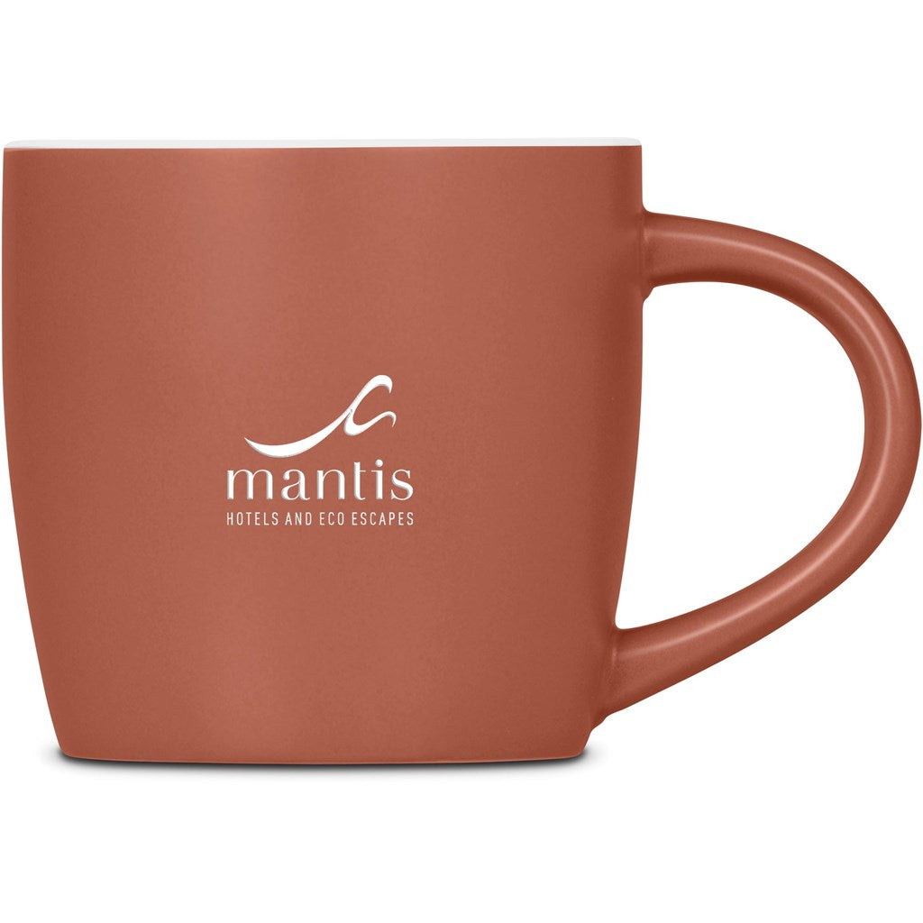 Serendipio Vogue Victoria Ceramic Coffee Mug - 280ml BURNT ORANGE