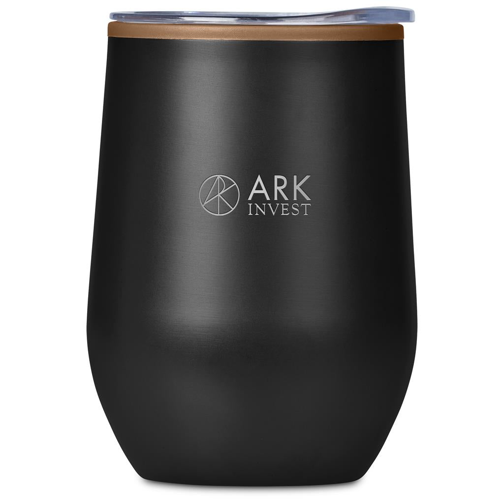 Serendipio Ovolo Stainless Steel & Plastic Double-Wall Tumbler – 350ml BLACK