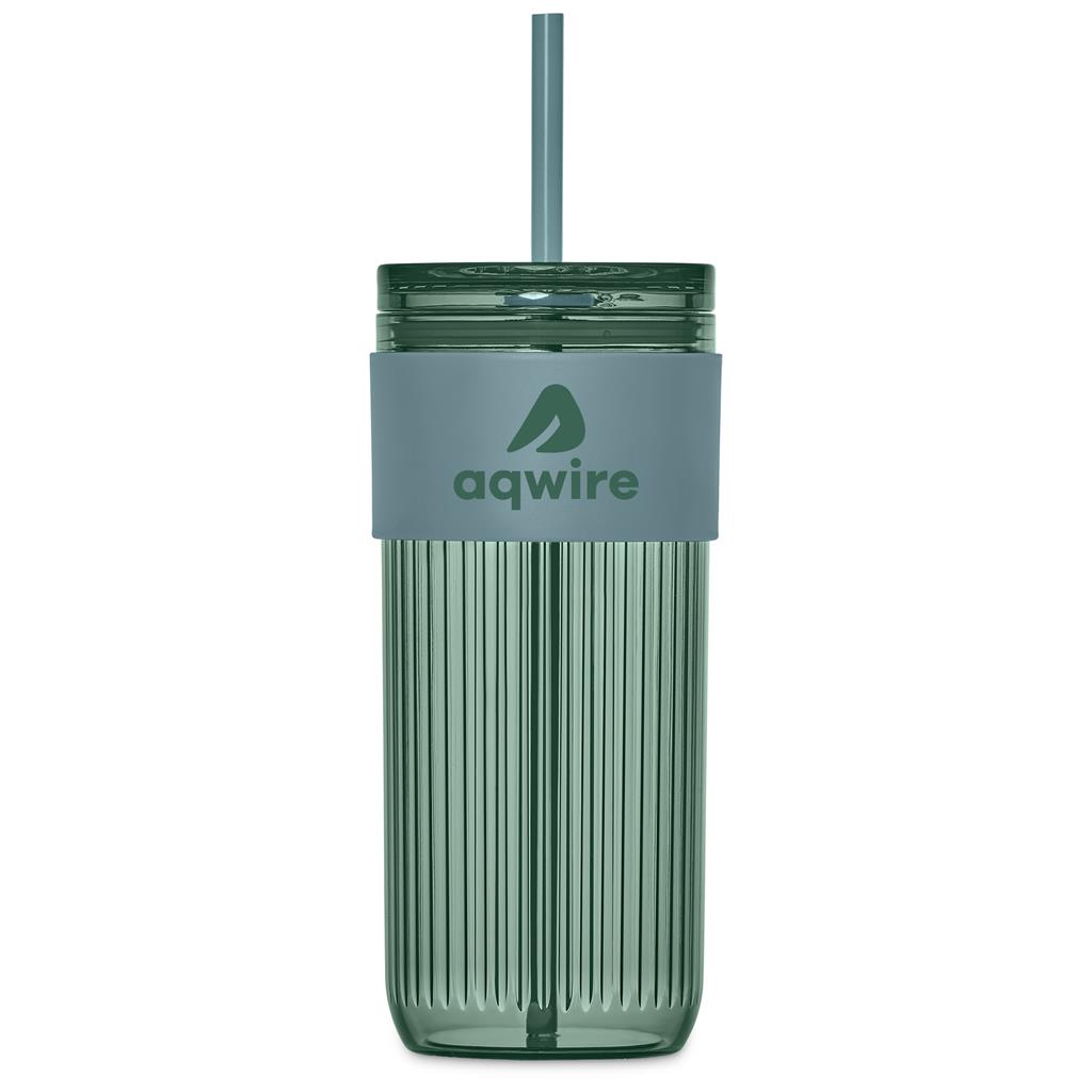 Serendipio Mayfair Plastic Tumbler & Straw – 650ml DUSTY TEAL
