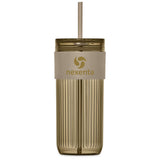 Serendipio Mayfair Plastic Tumbler & Straw – 650ml STONE