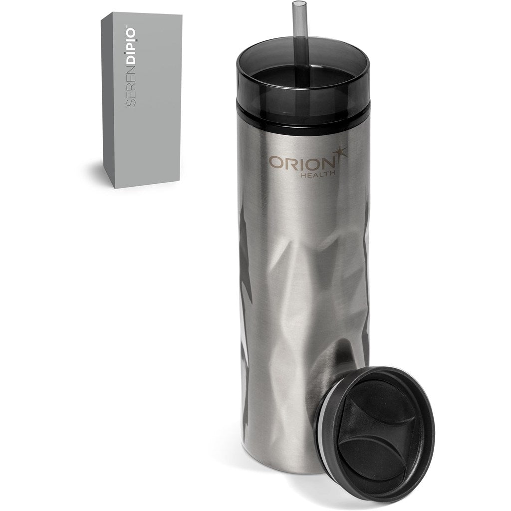 Serendipio Fire & Ice Stainless Steel & Plastic 2-In-1 Tumbler - 435ml SILVER