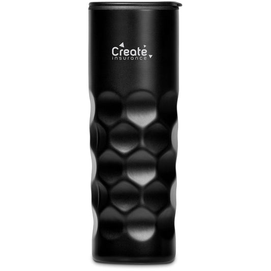 Serendipio Meteor Stainless Steel & Plastic Double-Wall Tumbler - 450ml BLACK