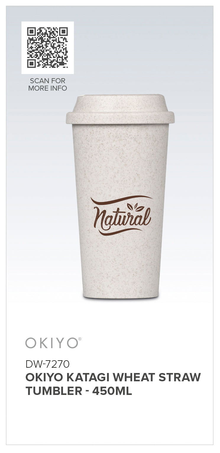 Okiyo Katagi Wheat Straw Double-Wall Tumbler – 450ml
