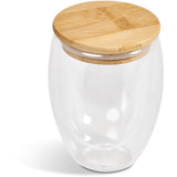 Okiyo Moco Glass & Bamboo Double-Wall Cup - 350ml