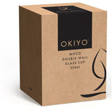 Okiyo Moco Glass & Bamboo Double-Wall Cup - 350ml