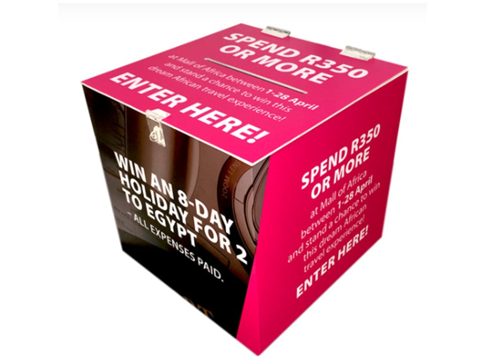 Entry Form Box Cube / counter top use