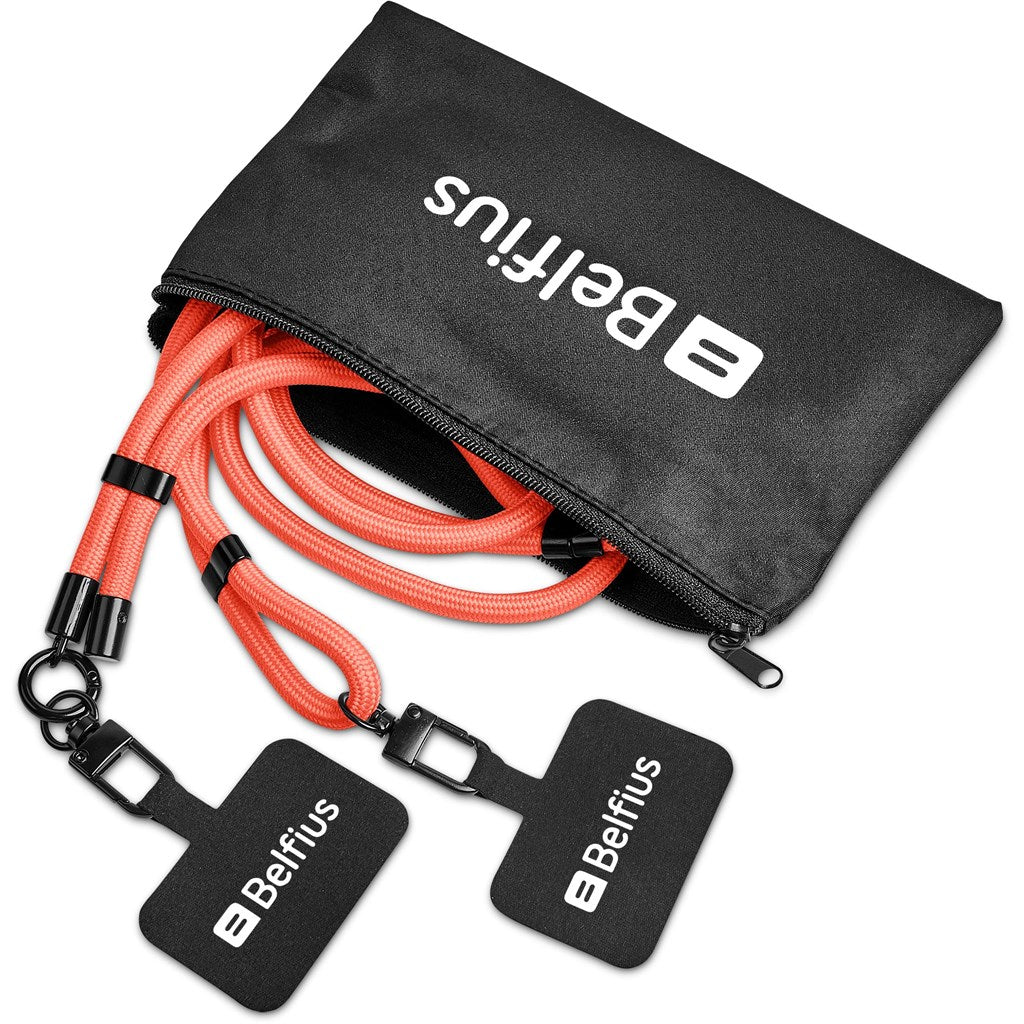 Altitude Fusion Crossbody & Wrist Phone Strap Set in Pouch CORAL