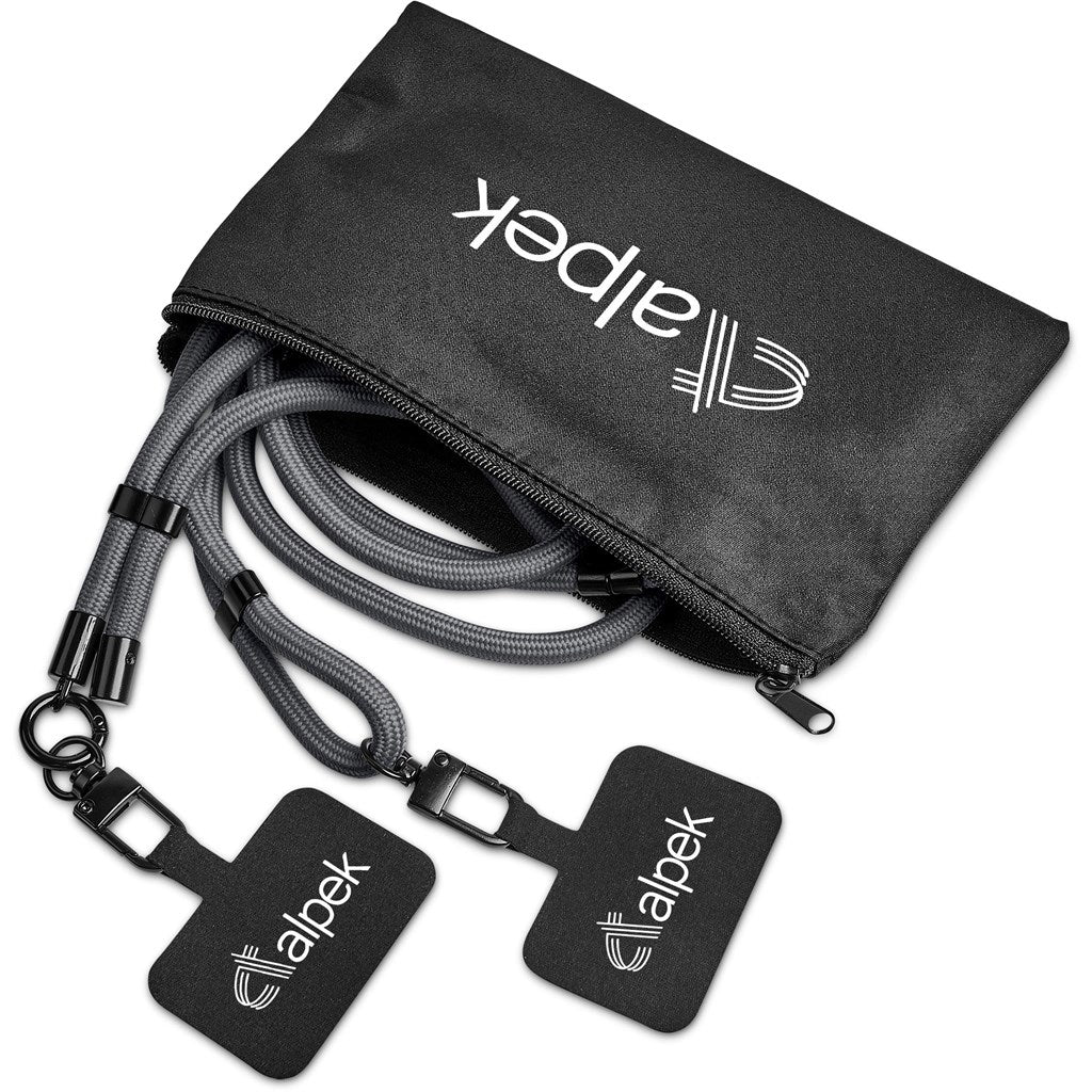 Altitude Fusion Crossbody & Wrist Phone Strap Set in Pouch GREY