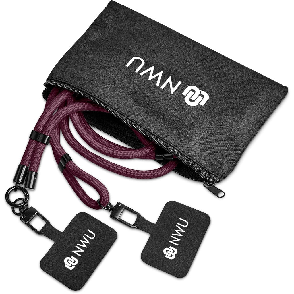 Altitude Fusion Crossbody & Wrist Phone Strap Set in Pouch MAROON
