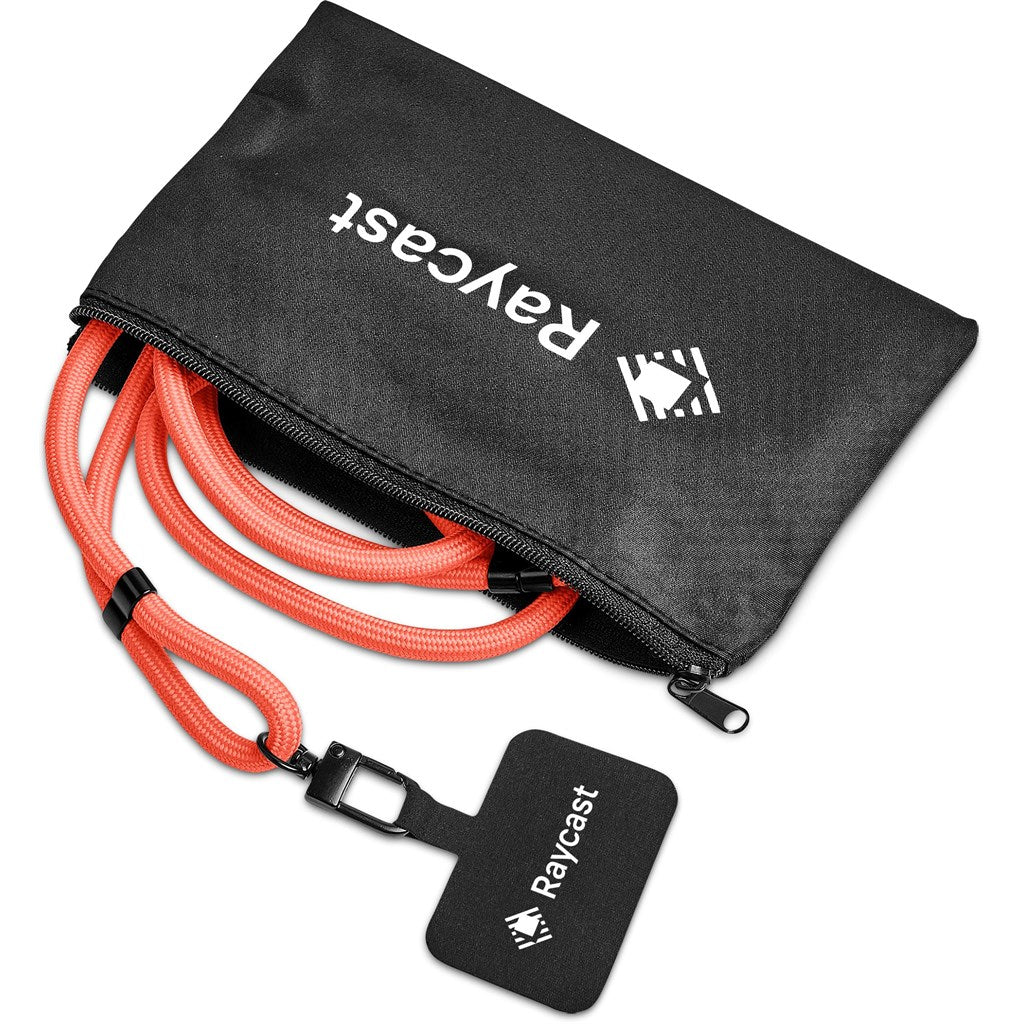 Altitude Resort Crossbody Phone Strap in Pouch CORAL
