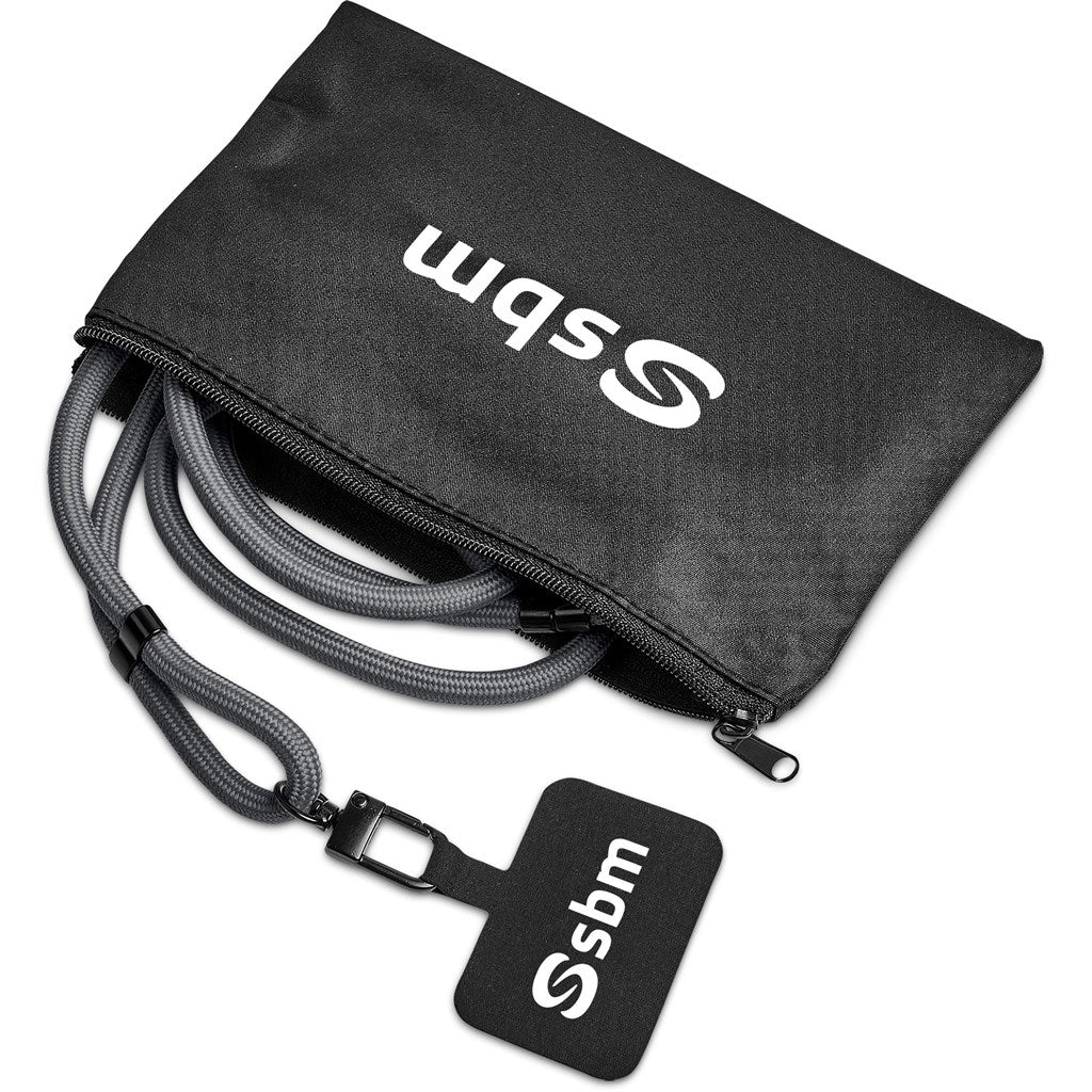 Altitude Resort Crossbody Phone Strap in Pouch GREY