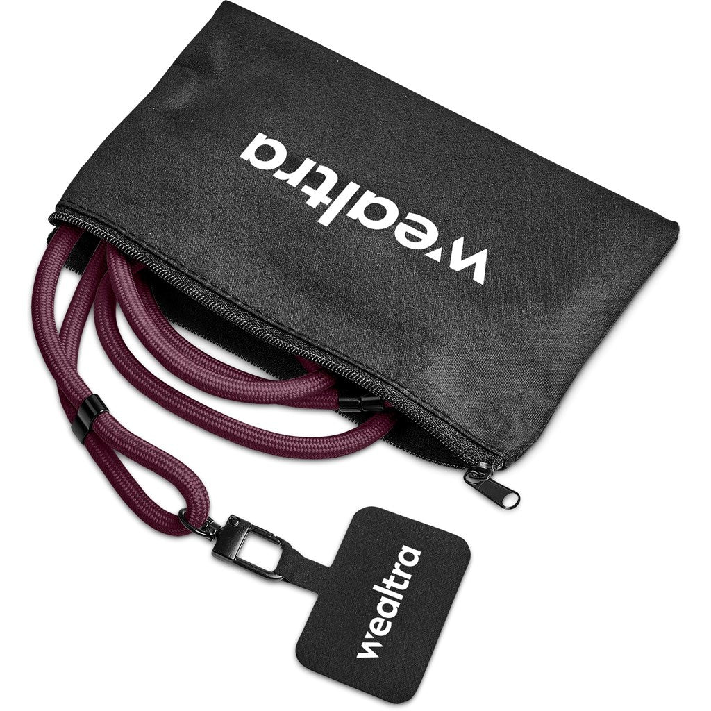 Altitude Resort Crossbody Phone Strap in Pouch MAROON