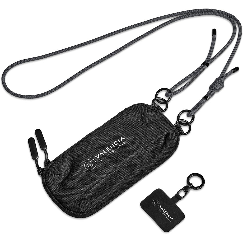 Altitude Glam Recycled PET Crossbody Bag & Phone Strap GREY