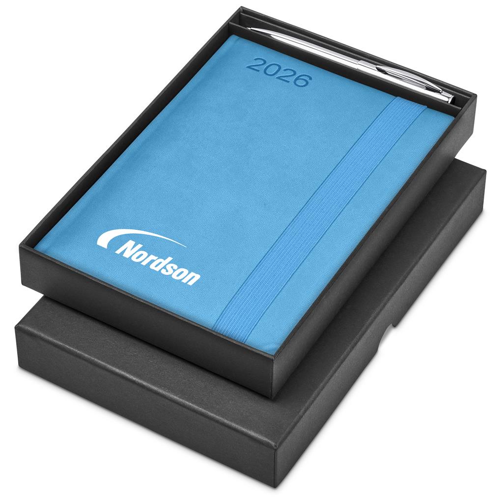 Altitude Advantage A5 2026 Diary & Cypher Pen Set CYAN