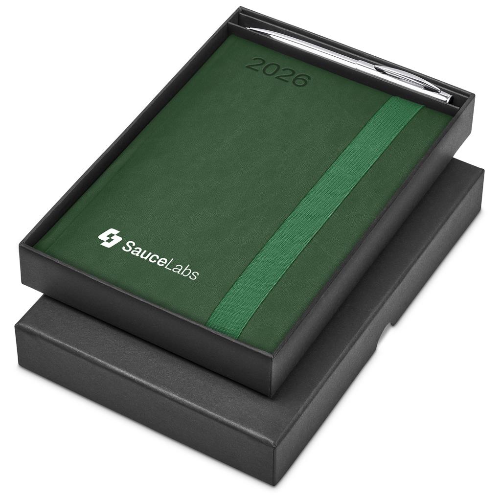 Altitude Advantage A5 2026 Diary & Cypher Pen Set GREEN