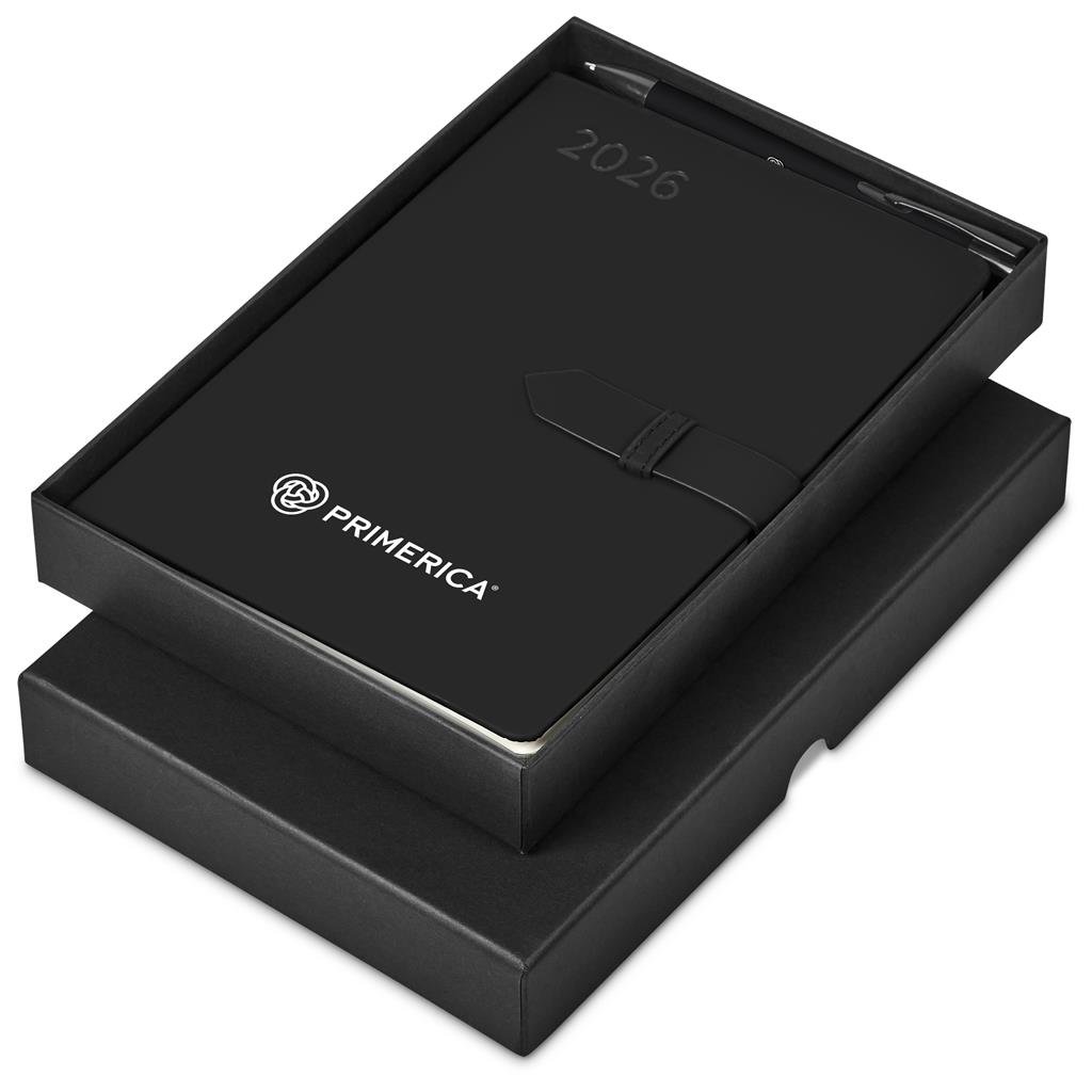 Altitude Enterprise A5 2026 Diary & Zeta Pen Set BLACK
