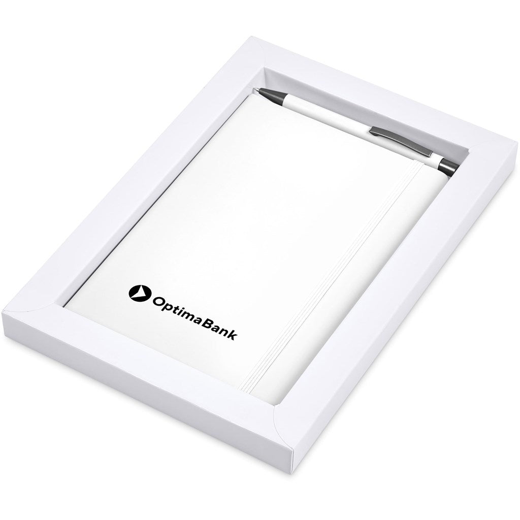 Hibiscus Notebook & Pen Set SOLID WHITE
