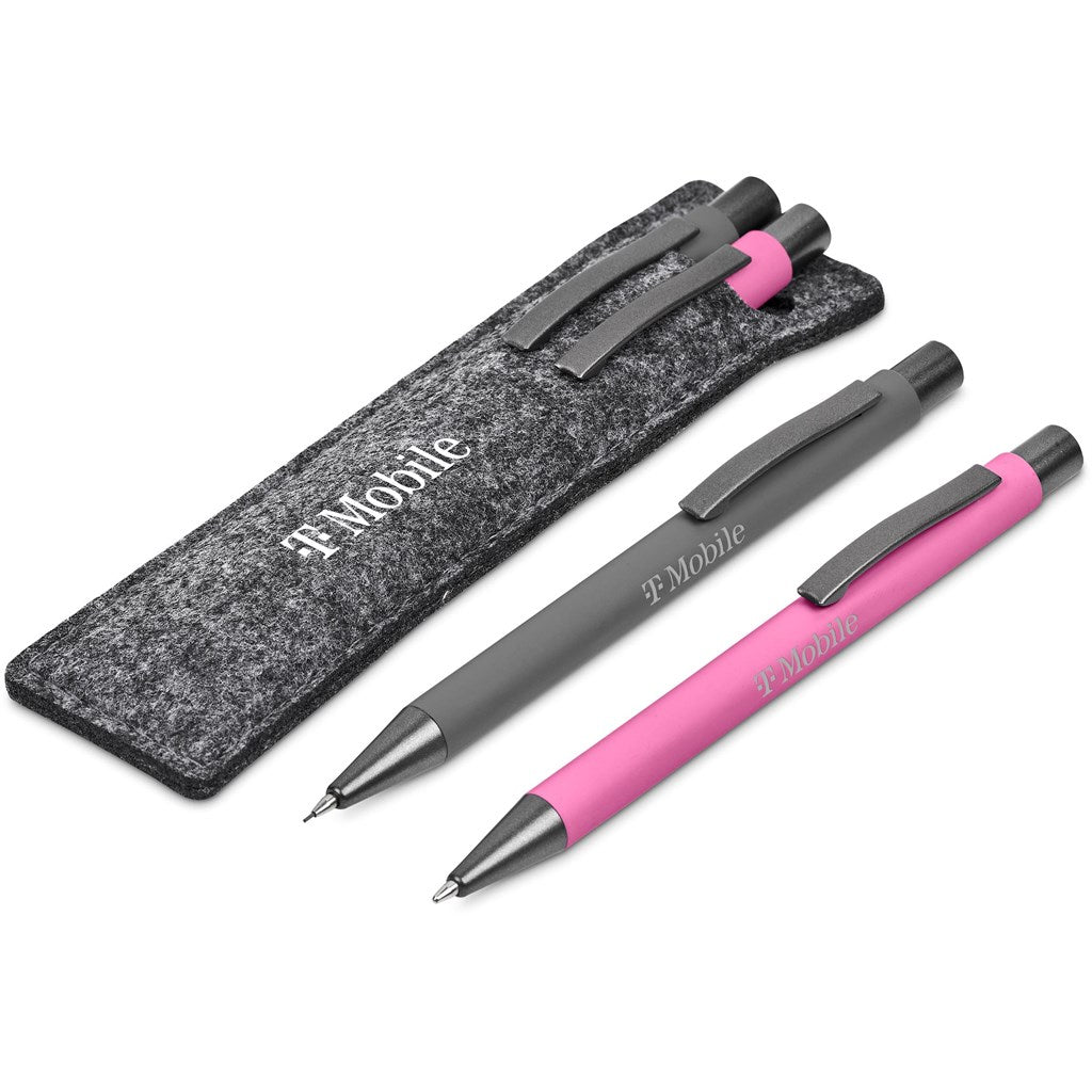 Omaha Ball Pen & Pencil Set PINK