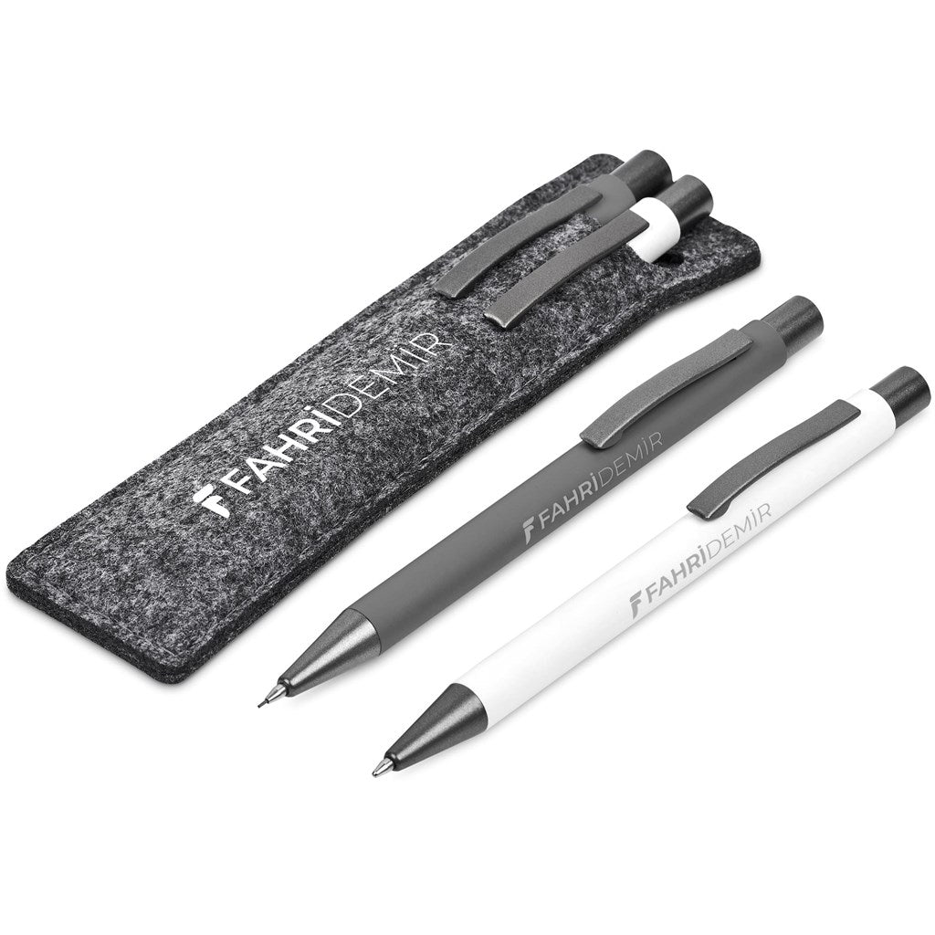 Omaha Ball Pen & Pencil Set SOLID WHITE